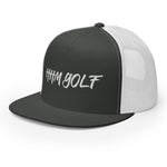 HHM Golf Trucker Cap WHITE STITCHING