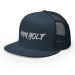 HHM Golf Trucker Cap WHITE STITCHING