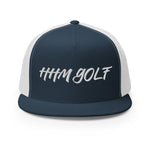 HHM Golf Trucker Cap WHITE STITCHING